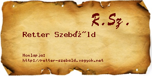 Retter Szebáld névjegykártya